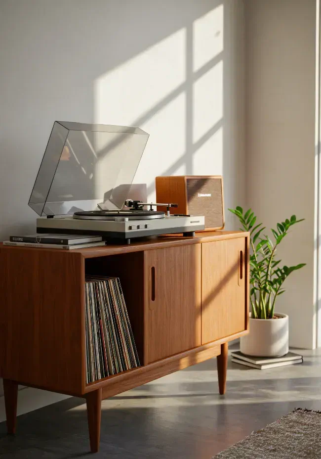 Vinyl on a wooden cabinet 2