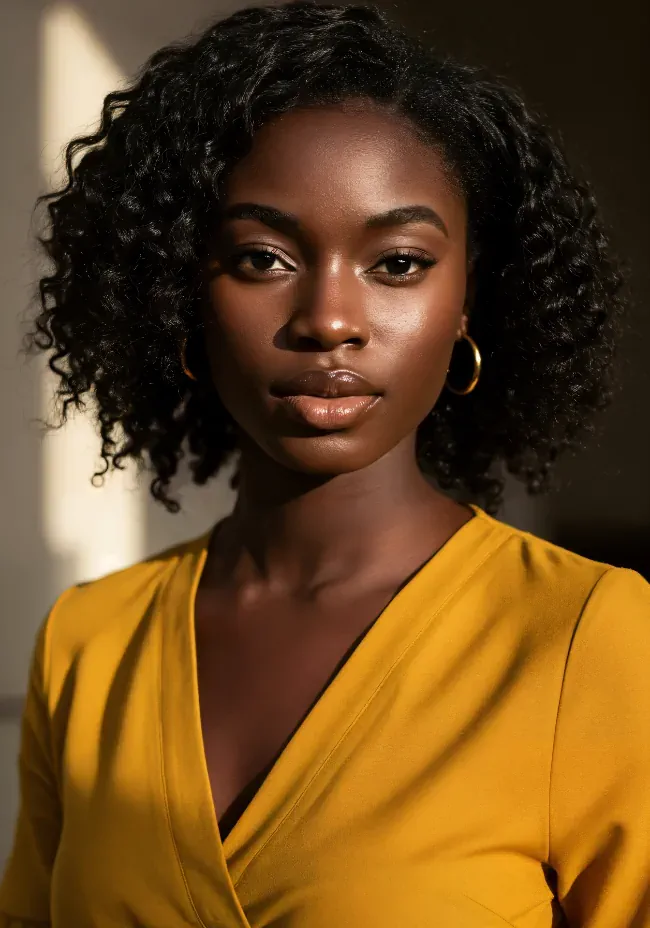 Radiant Portrait in Golden Light