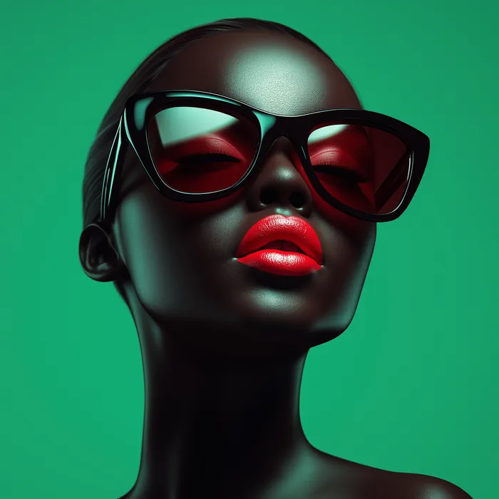 Black girl wearing sunglasses 