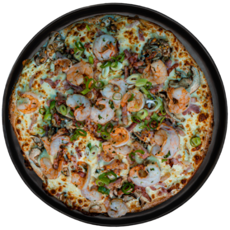 seafood pizzas