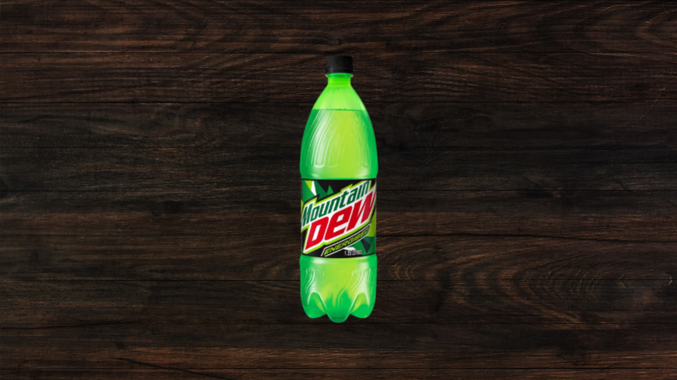 A 1.25L bottle of Mountain Dew