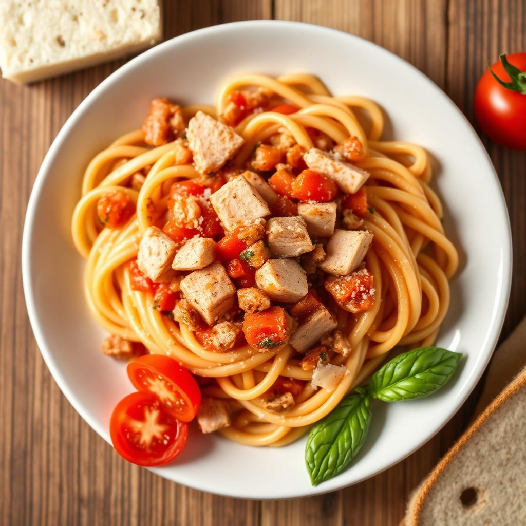 Penne al Pomodoro con Tonno