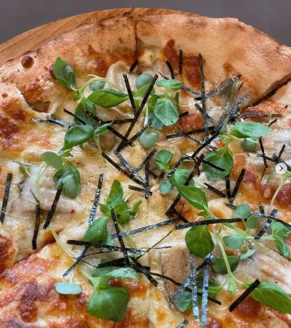 あなごと青紫蘇のピッツァ