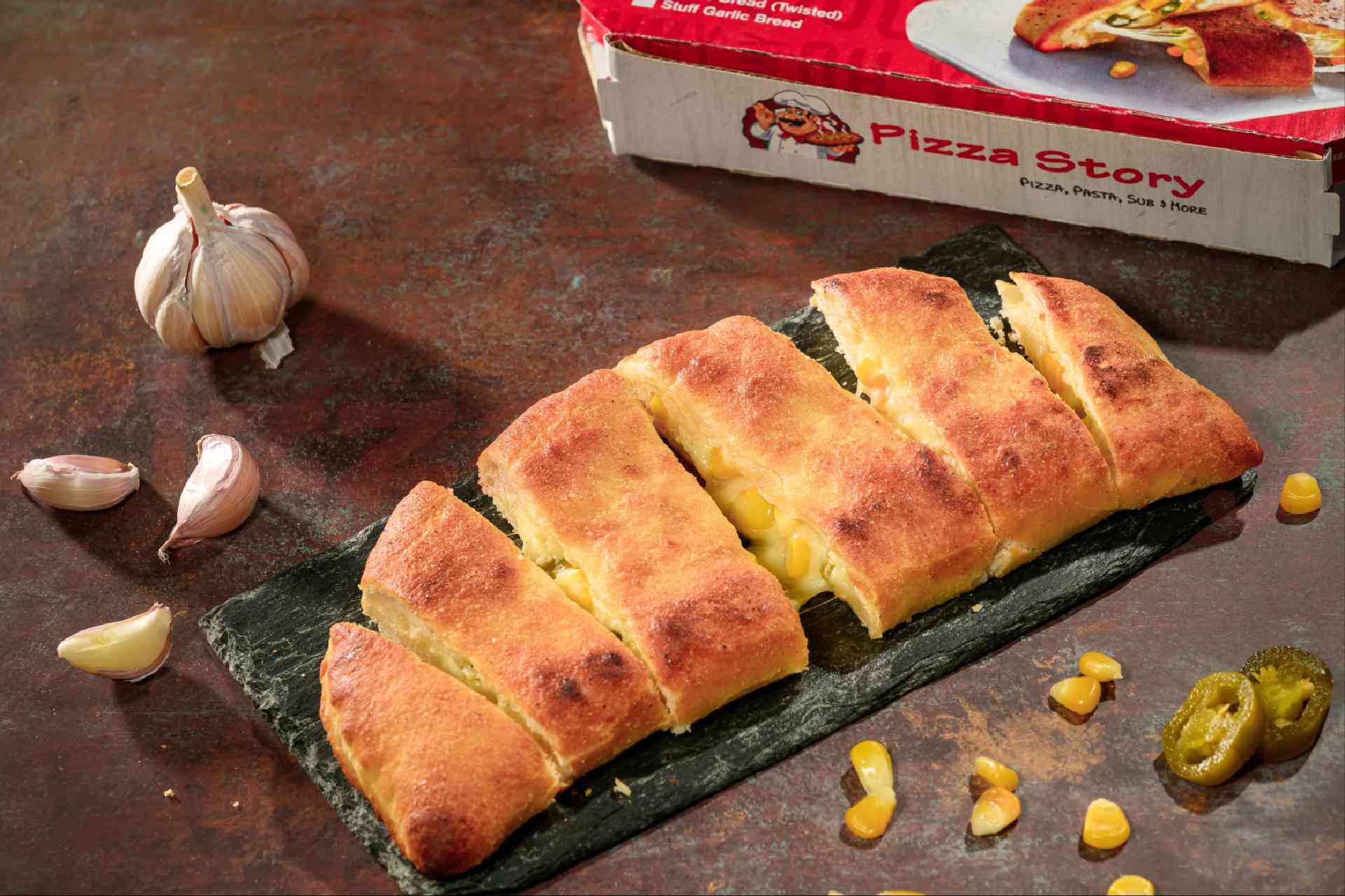 Paneer Stuff Garlic Bread