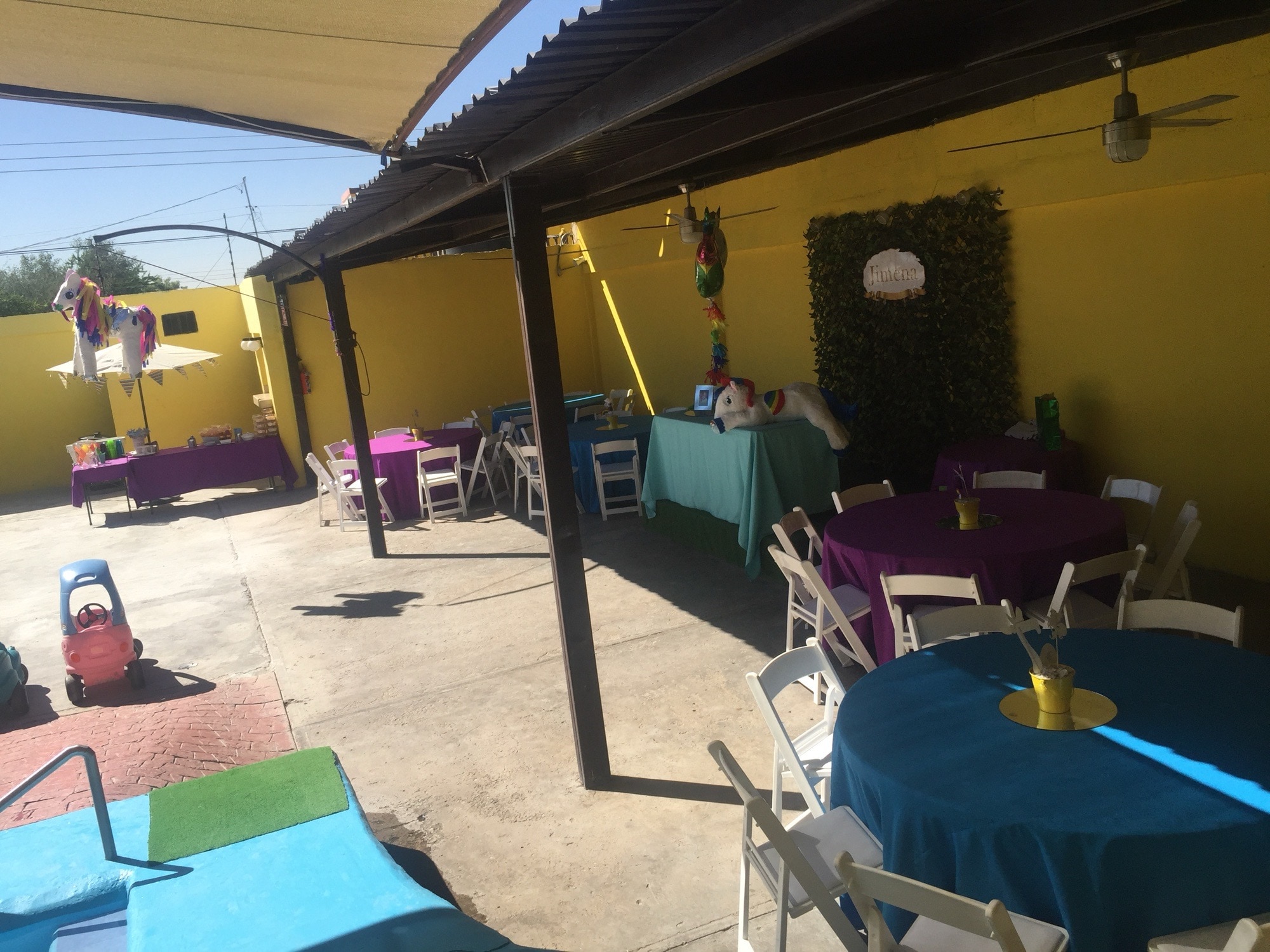 local para eventos infantiles con alberca