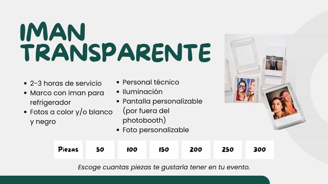 Cabina de fotos, con pantalla personalizada para eventos y estación de llaveros
