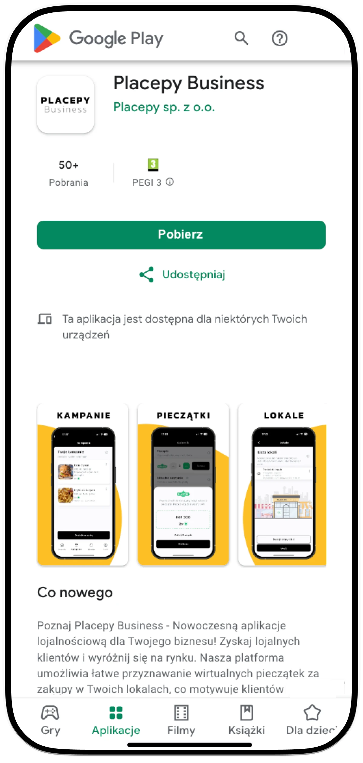 Pobierz <a href='/download-business-app' target='_blank' rel='noopener noreferrer'>Placepy Business</a> i zarejestruj swój lokal