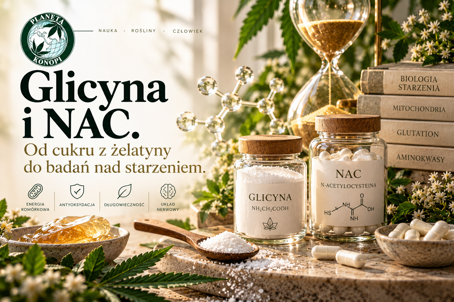Glicyna i NAC. Czy dwa proste składniki mogą zmienić sposób, w jaki się starzejemy?
