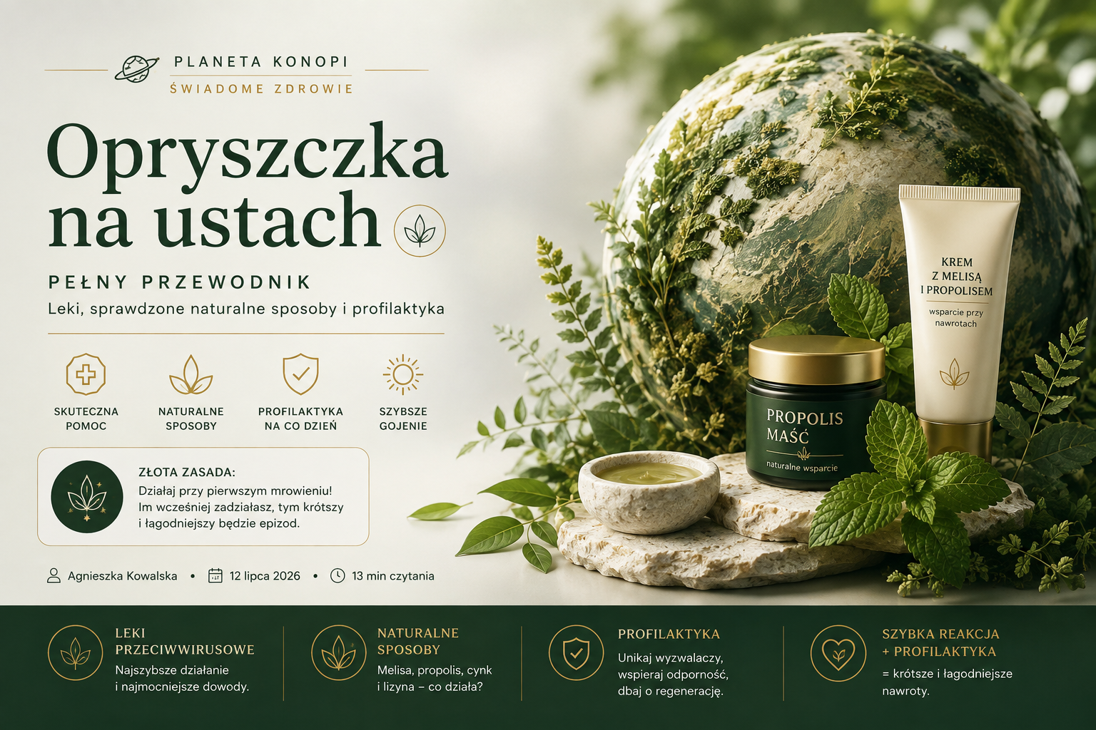 Opryszczka na ustach - pełny przewodnik. Leki, sprawdzone naturalne sposoby i profilaktyka