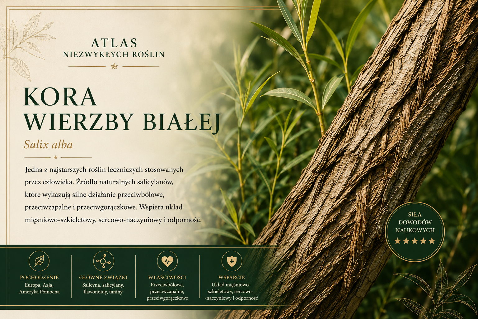 Kora, z której narodziła się aspiryna. Wierzba biała i jej 3500 lat historii