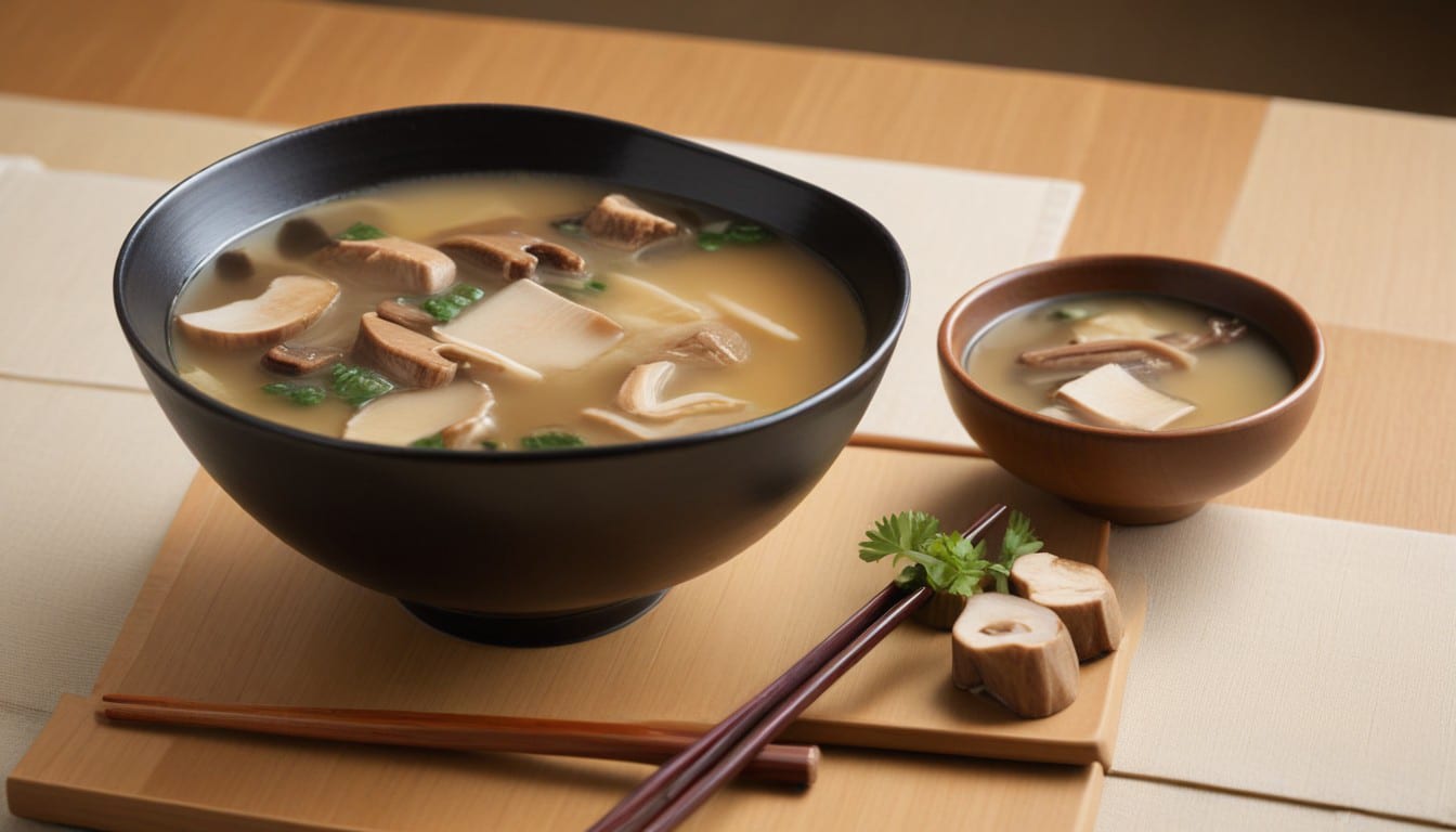 Przepis na zupę miso z grzybami shiitake 