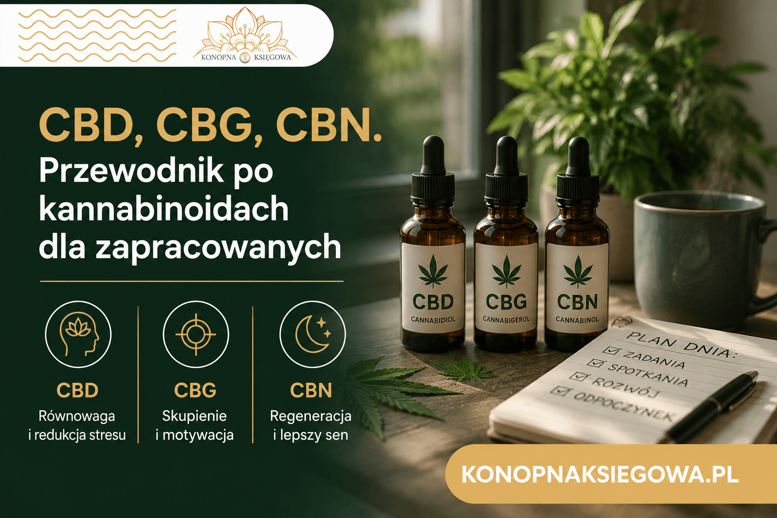 CBD, CBG, CBN – jak wybrać olejek konopny, gdy prowadzisz zapracowany biznes?