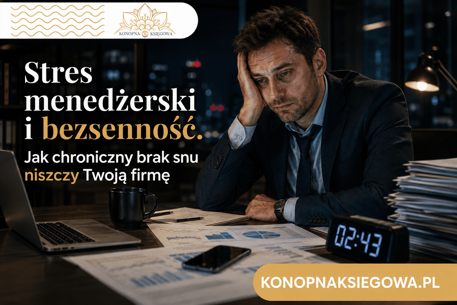 Stres menedżerski i bezsenność – jak chroniczny brak snu niszczy Twoją firmę