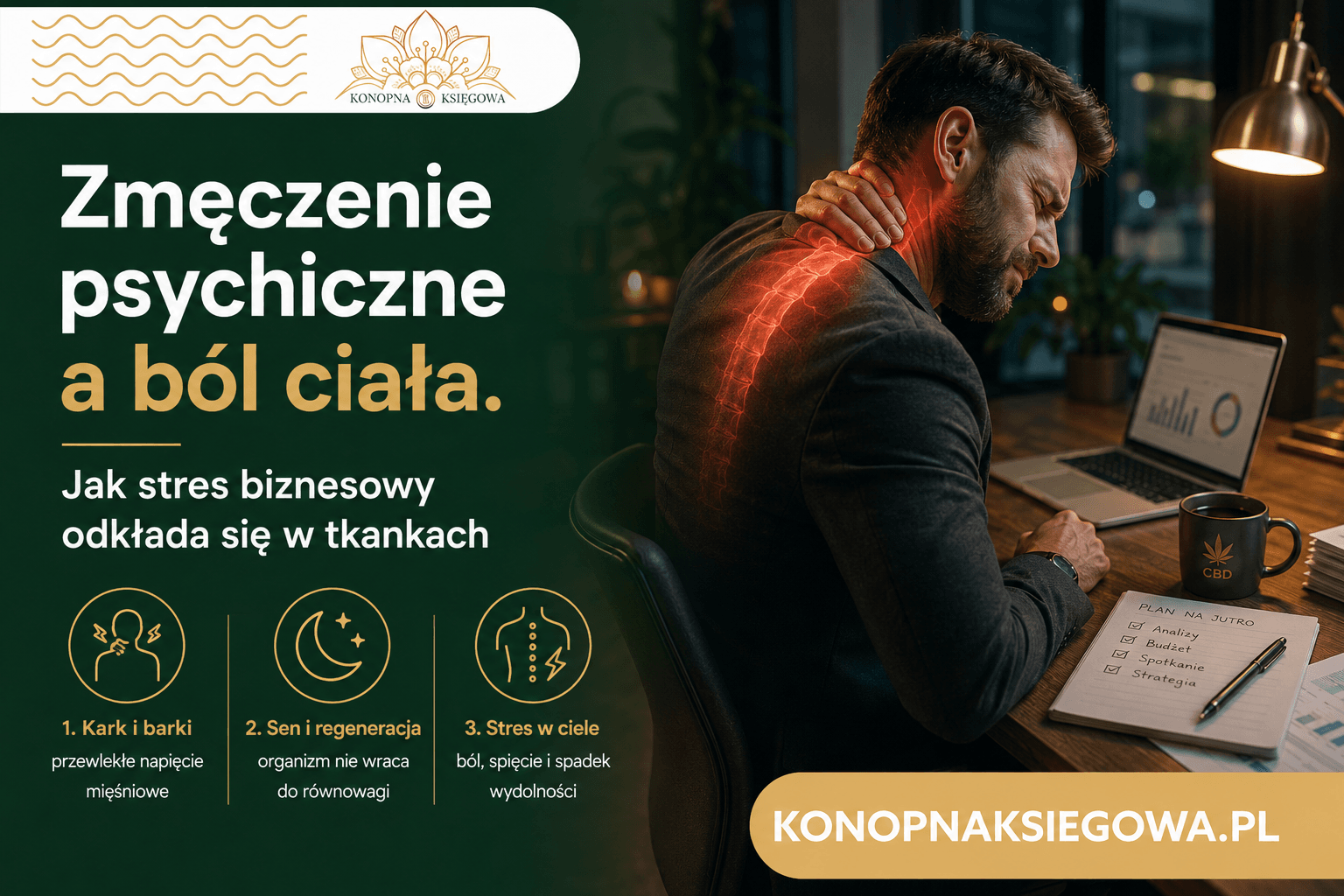 Zmęczenie psychiczne a ból ciała: jak stres biznesowy odkłada się w tkankach i jak sobie z tym radzić