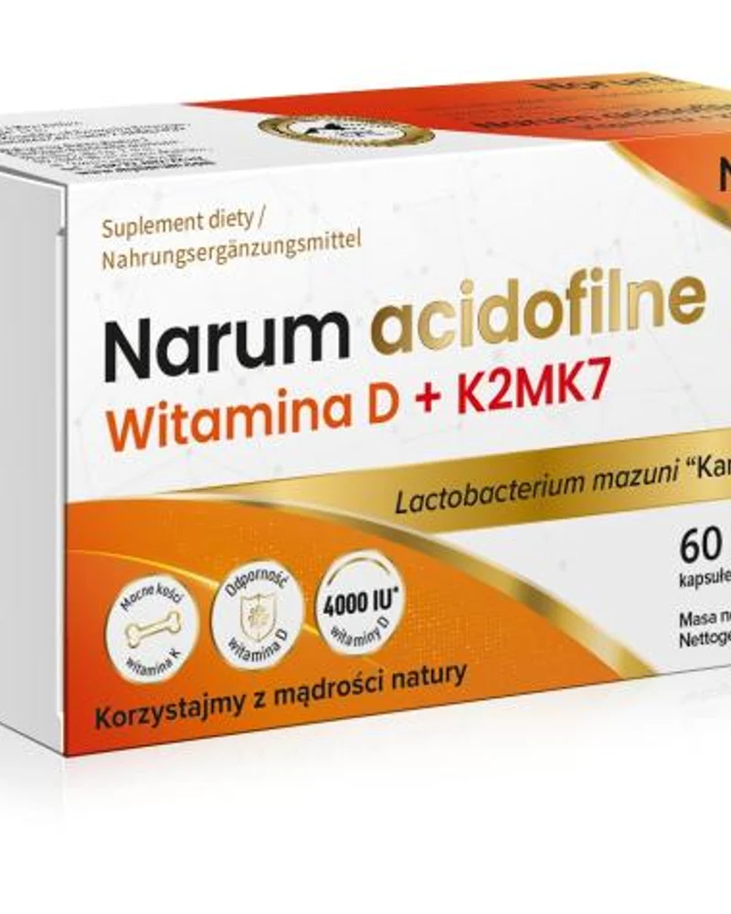 Narum Acidofilne Vitamin D + K2MK7 (Witamina D 4,000 IU)