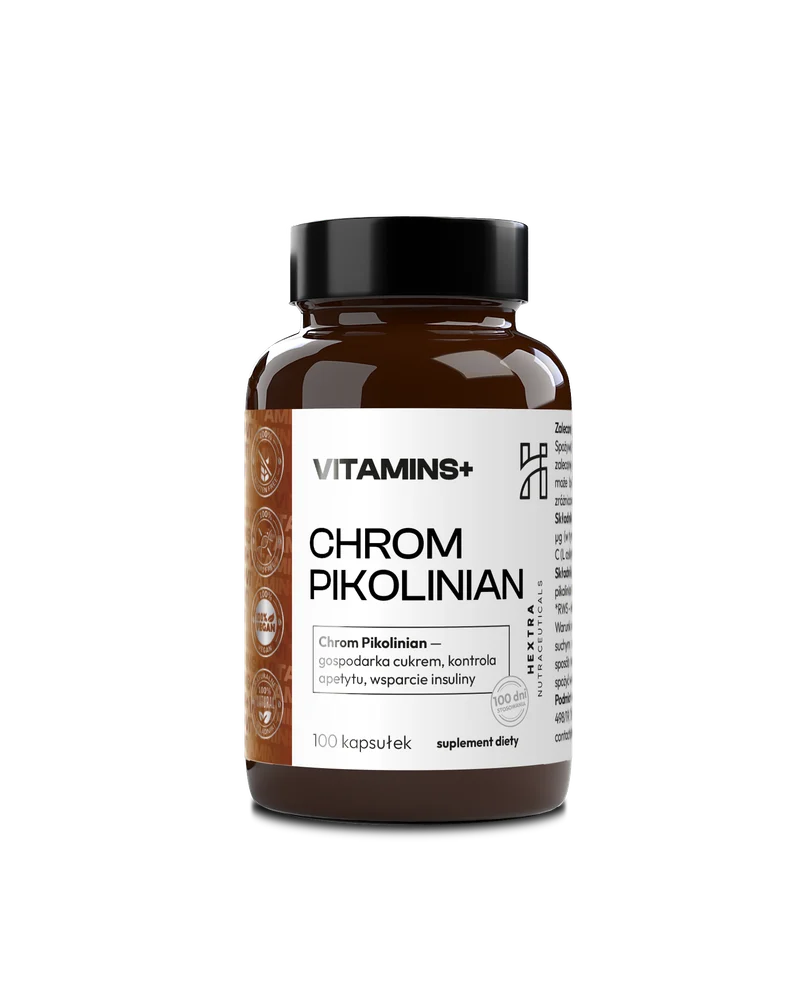 CHROM PIKOLINIAN + WITAMINA C - 100 kapsułek - kontrola apetytu