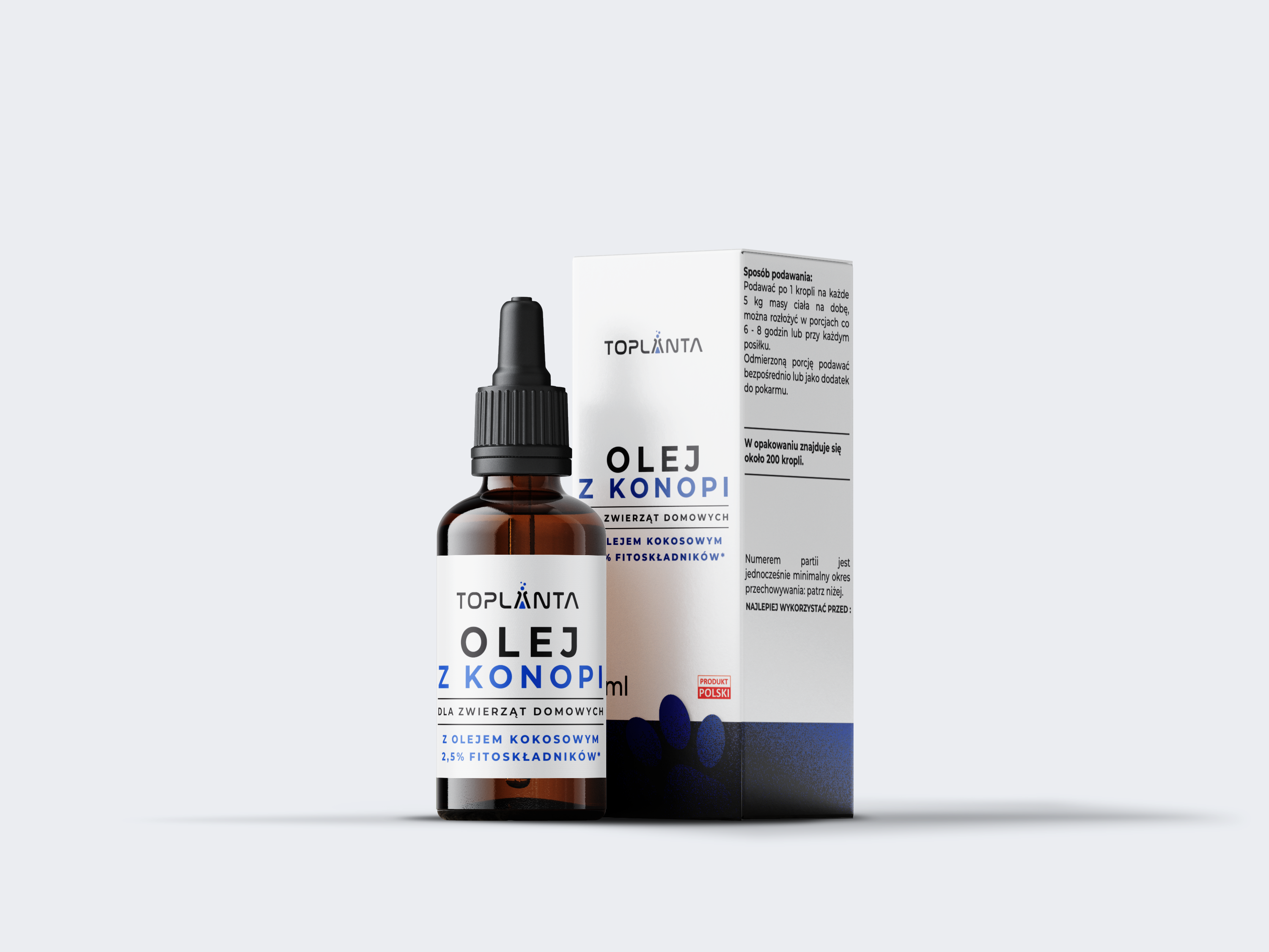 CBD 2,5% Alergia, Olejek dla psa i kota z MCT od ToPlanta