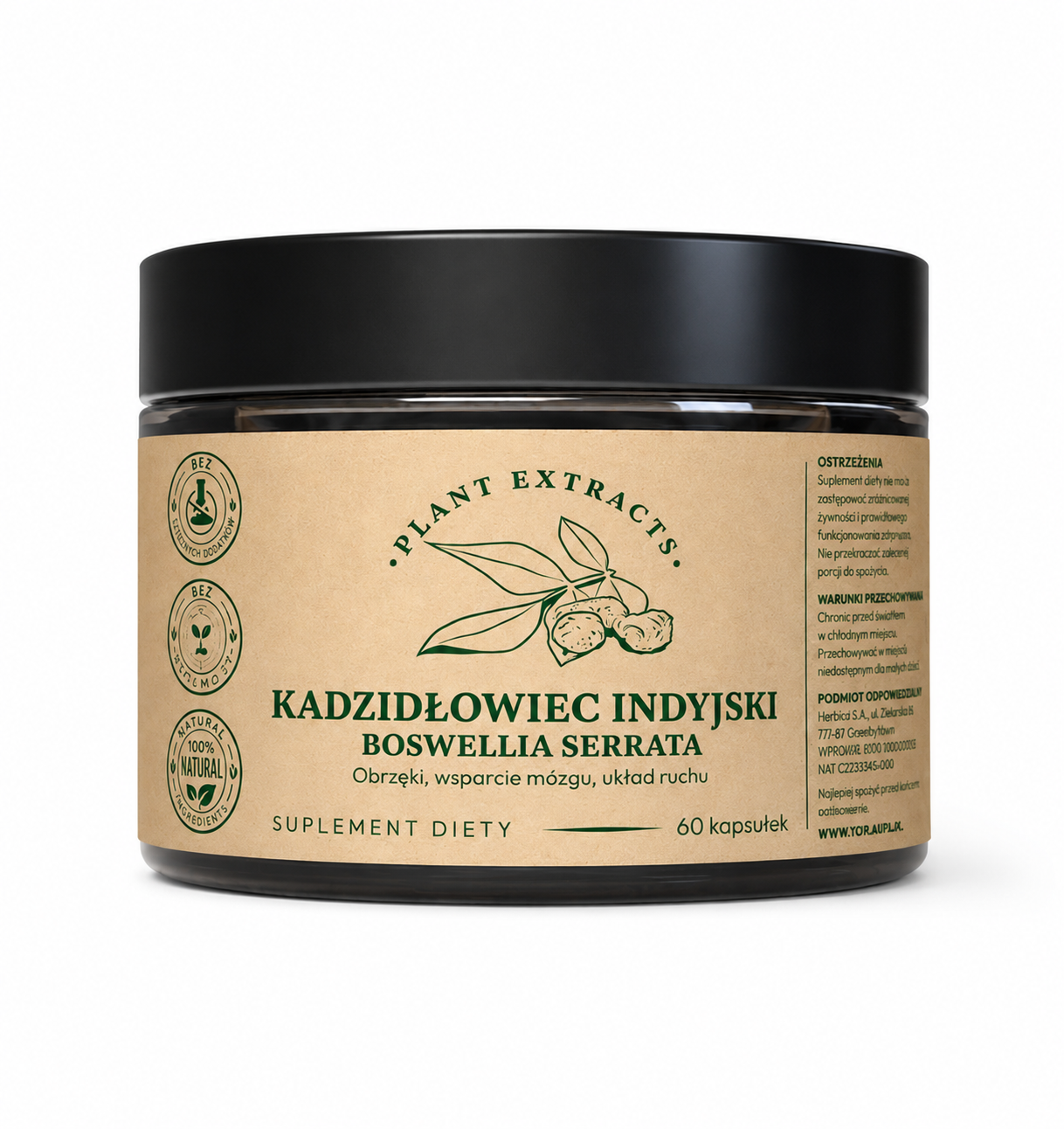 Boswellia serrata 500mg Vege 60 kap. Kadzidłowiec indyjski