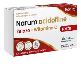 Narum Acidofilne Żelazo + witamina C | 30 kapsułek
