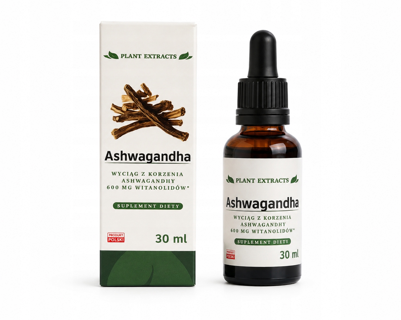 Hextra Ashwagandha olejek w kroplach 30 ml, wegański