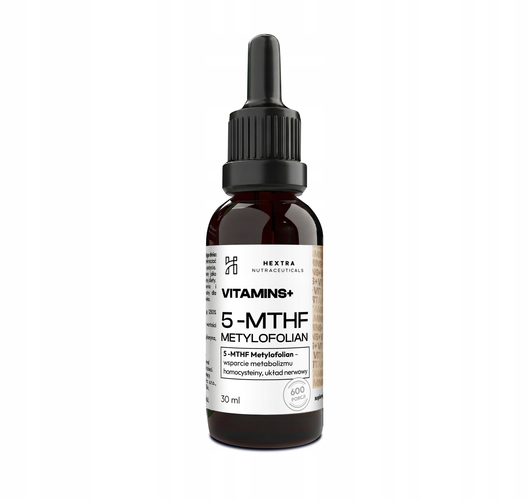 Witamina B9, 5-MTHF w kroplach - 30 ml metabolizm homocysteiny, układ nerwo