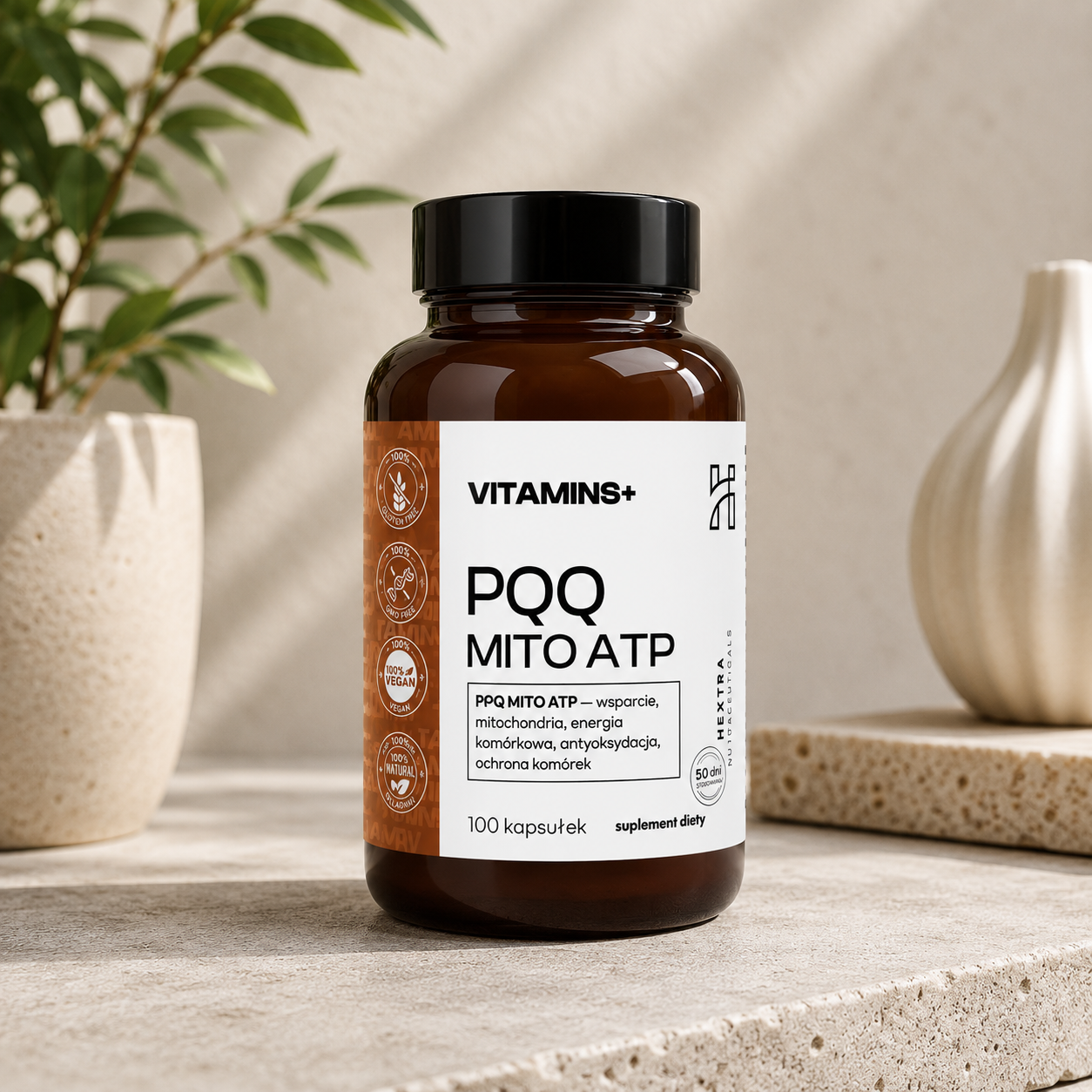 Hextra PQQ MITO ATP - kompleks mitochondrialny, 100 kaps.