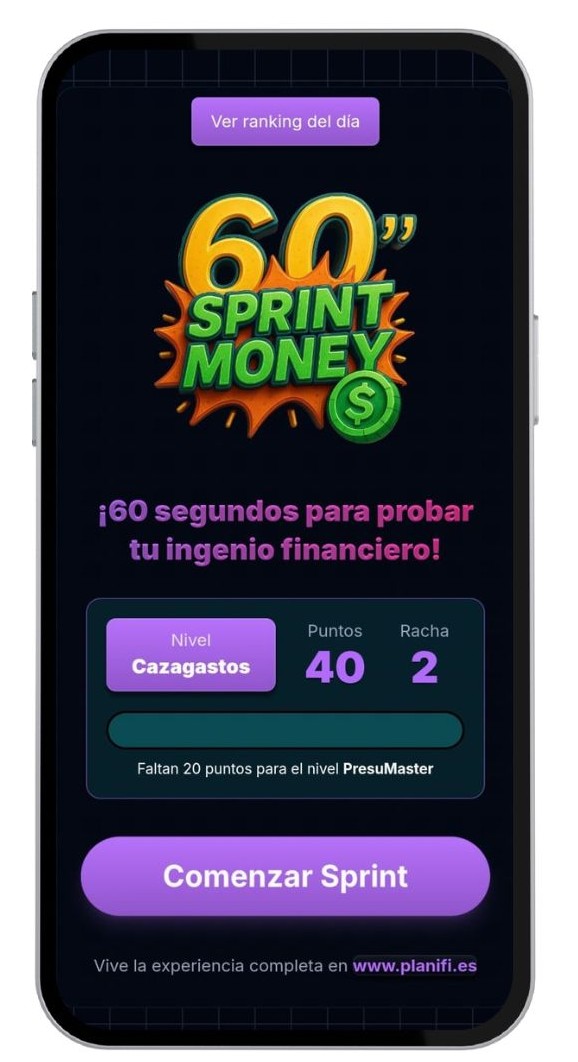 Sprint Money 60 App Mockup