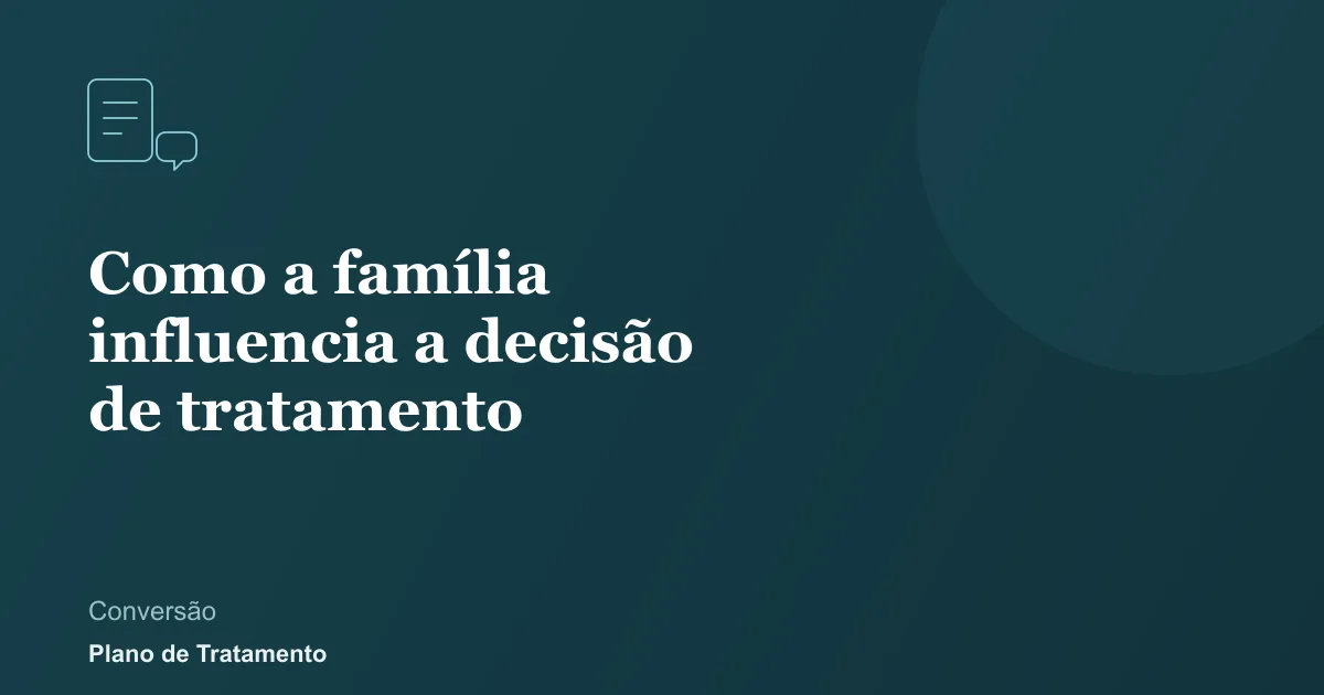 Ilustração de capa do artigo: Como a família influencia a decisão de tratamento