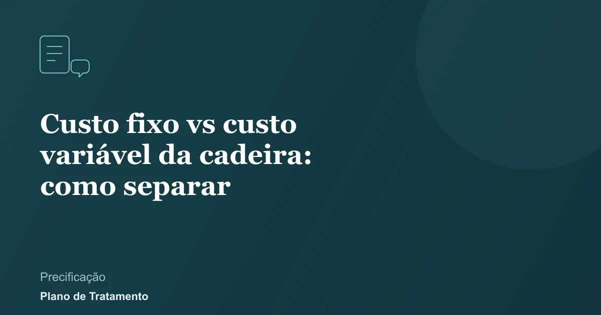 Ilustração de capa do artigo: Custo fixo vs custo variável da cadeira: como separar