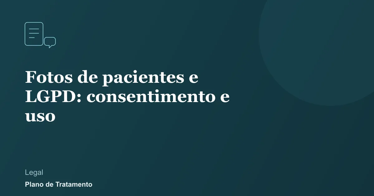 Ilustração de capa do artigo: Fotos de pacientes e LGPD: consentimento e uso
