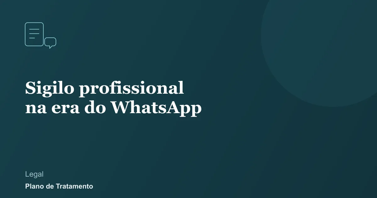 Ilustração de capa do artigo: Sigilo profissional na era do WhatsApp