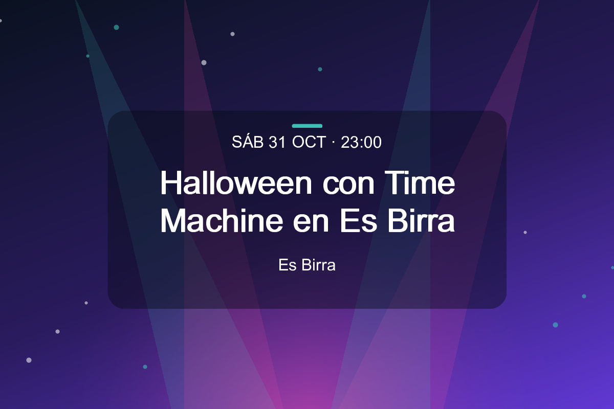 Halloween con Time Machine en Es Birra
