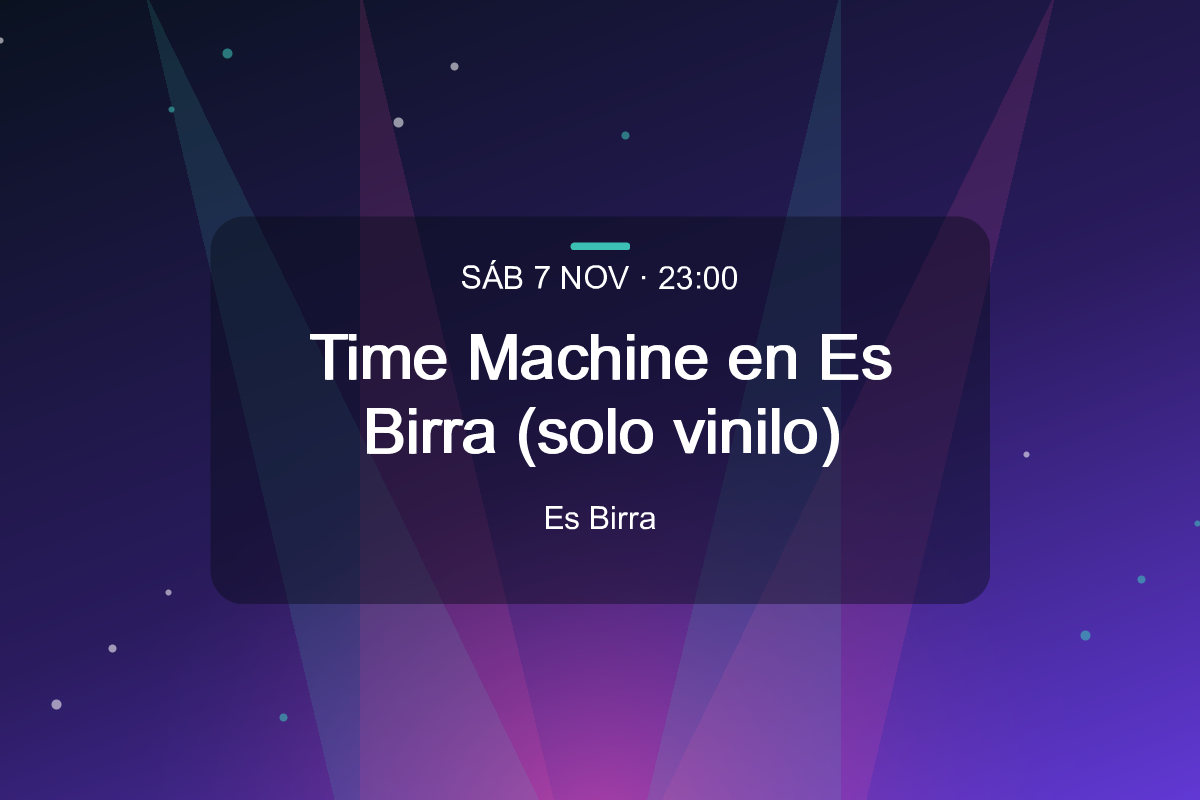Time Machine en Es Birra (solo vinilo)