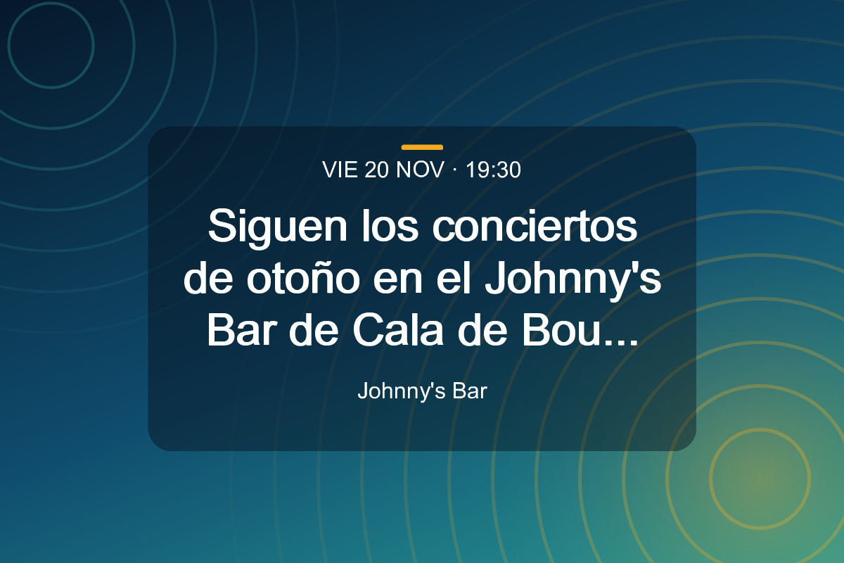 Siguen los conciertos de otoño en el Johnny’s Bar de Cala de Bou, con el grupo Igea