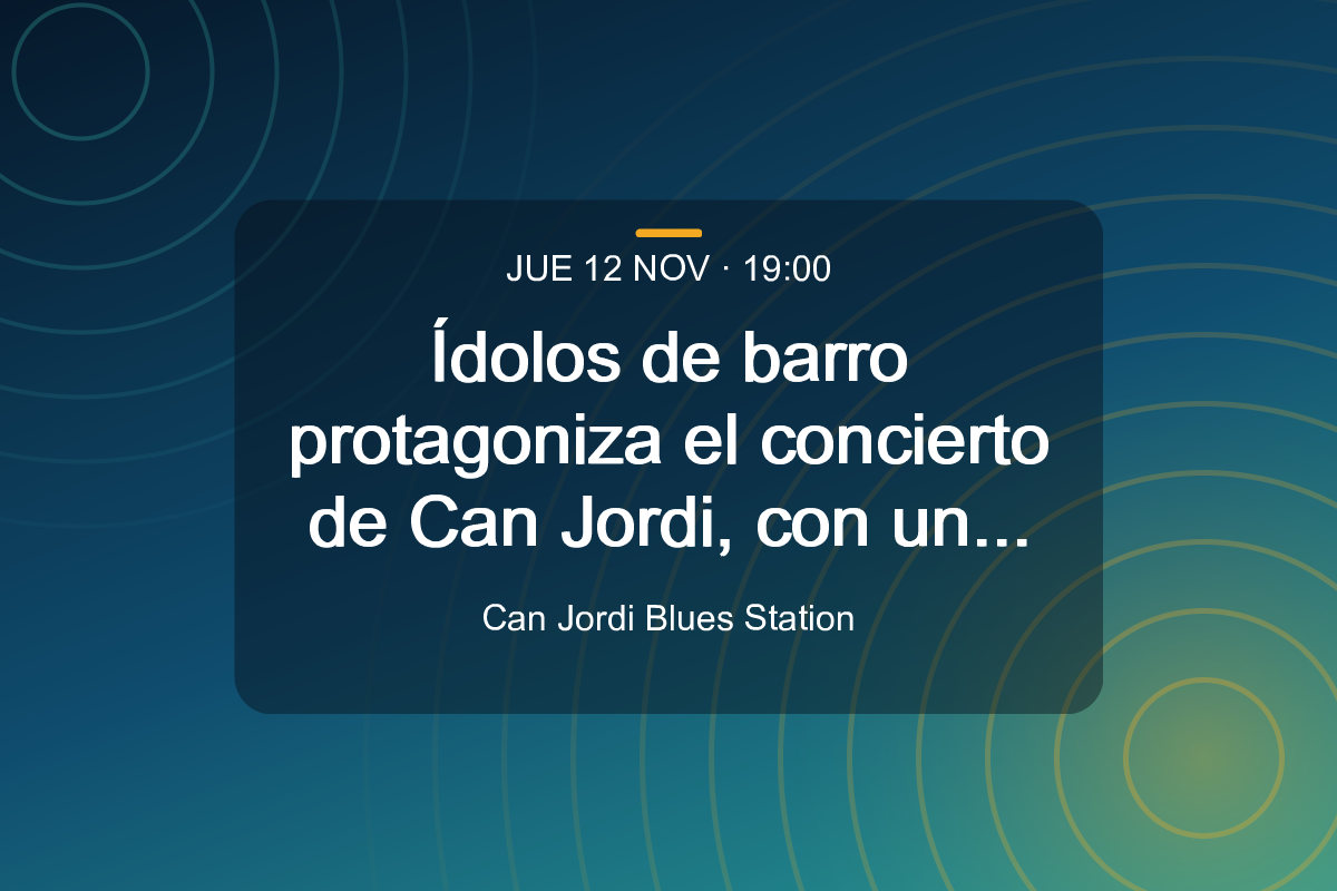Ídolos de barro protagoniza el concierto de Can Jordi, con un repertorio de temas propios