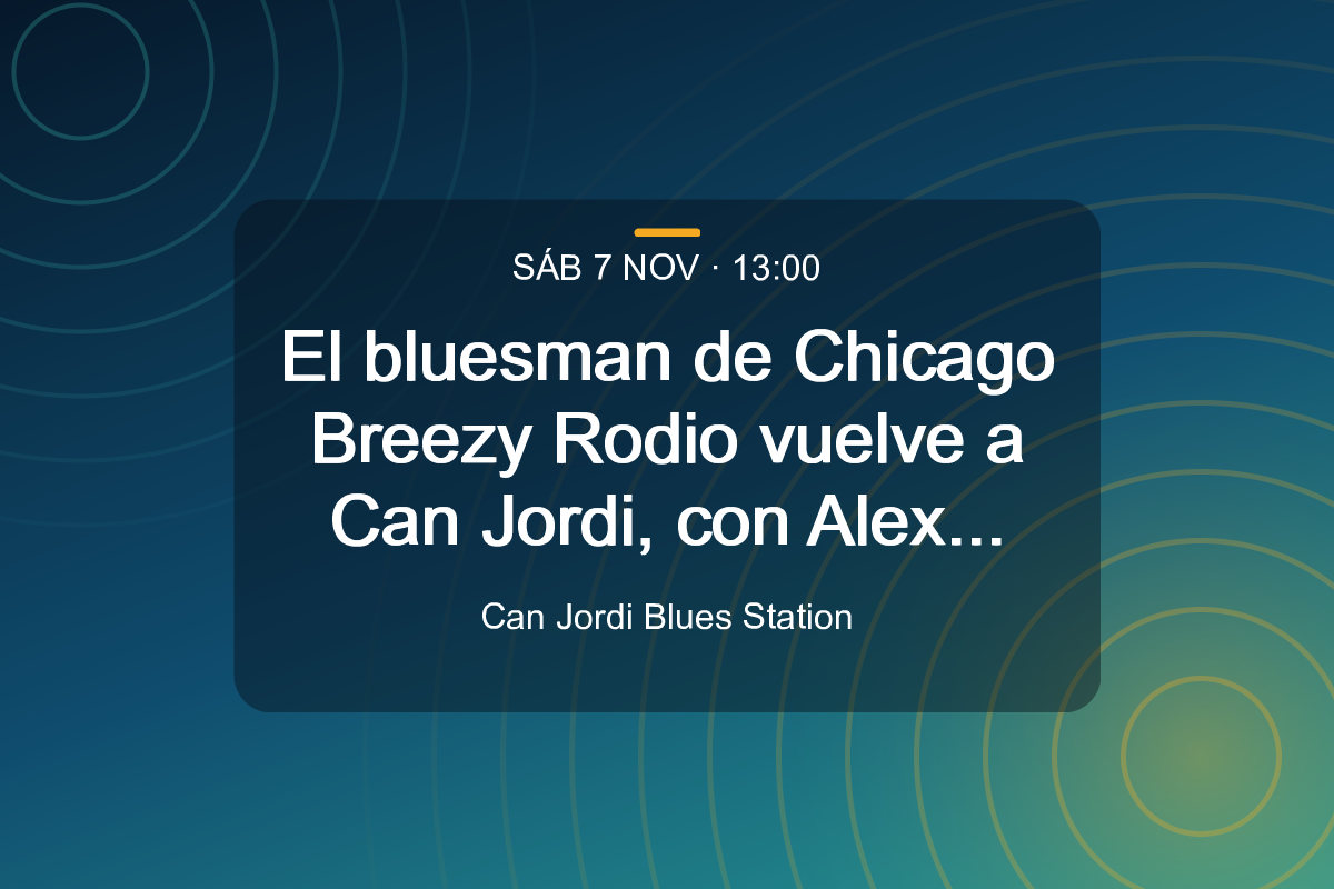 El bluesman de Chicago Breezy Rodio vuelve a Can Jordi, con Alex Delange y David Barona