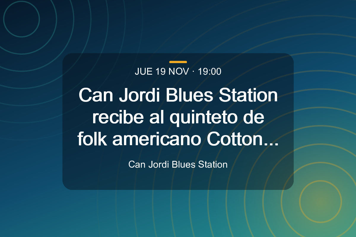 Can Jordi Blues Station recibe al quinteto de folk americano Cotton Cactus