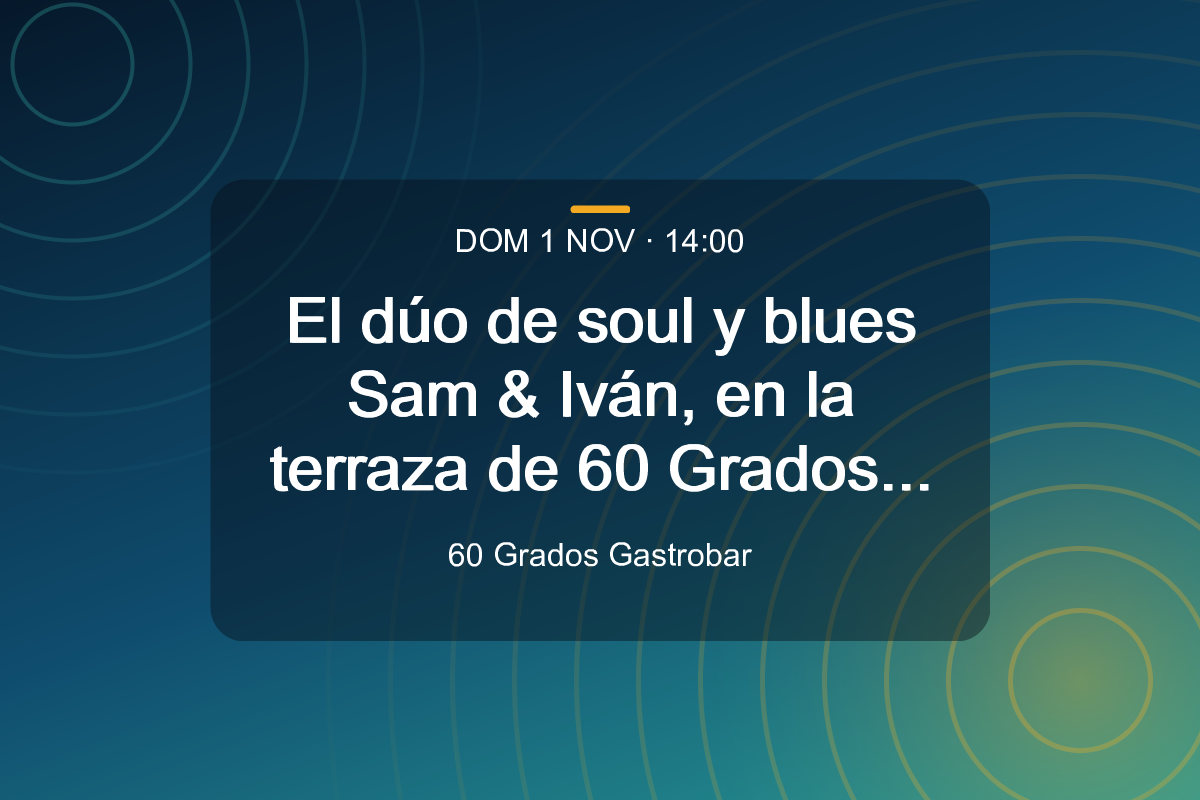 El dúo de soul y blues Sam & Iván, en la terraza de 60 Grados, en Sant Josep