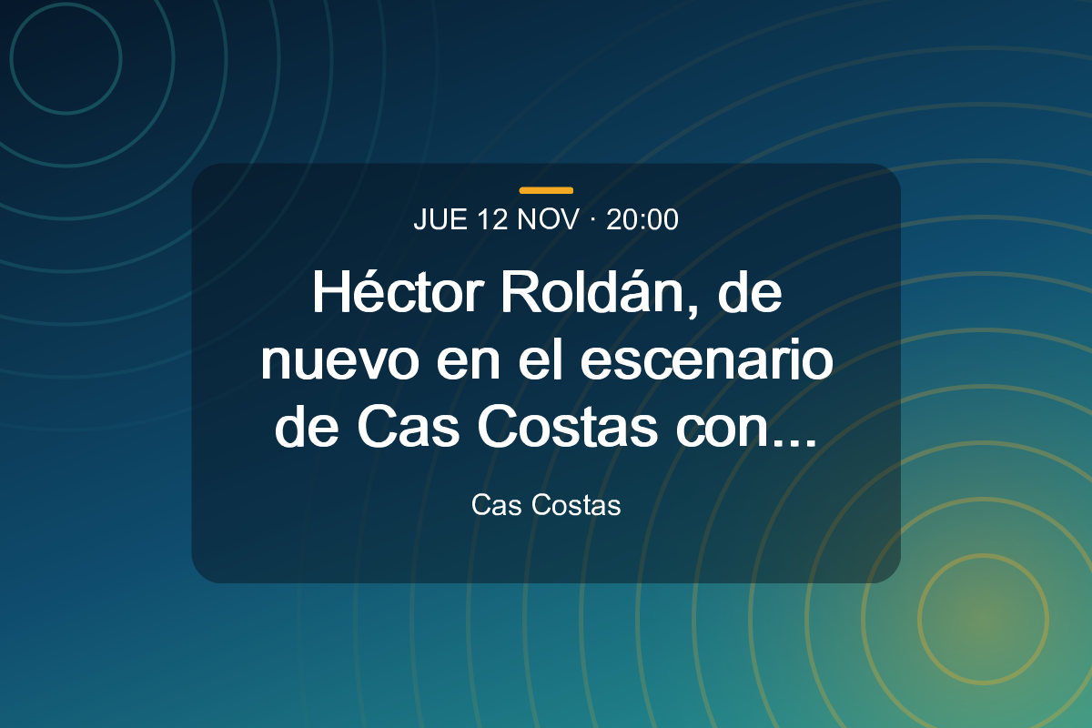Héctor Roldán, de nuevo en el escenario de Cas Costas con canción melódica y pop