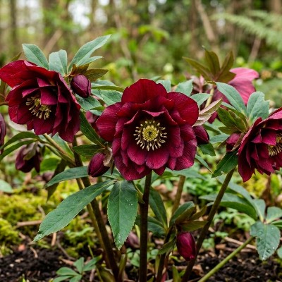 (Nieskruid) Helleborus Double Ellen Red