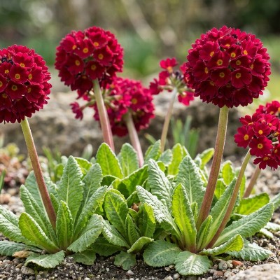 (Sleutelbloem) Primula denticulata 'Rubin Selection'