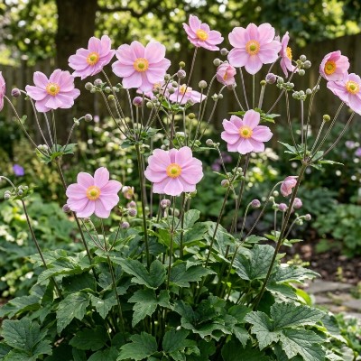 (Anemoon) Anemone hybrida 'Königin Charlotte'