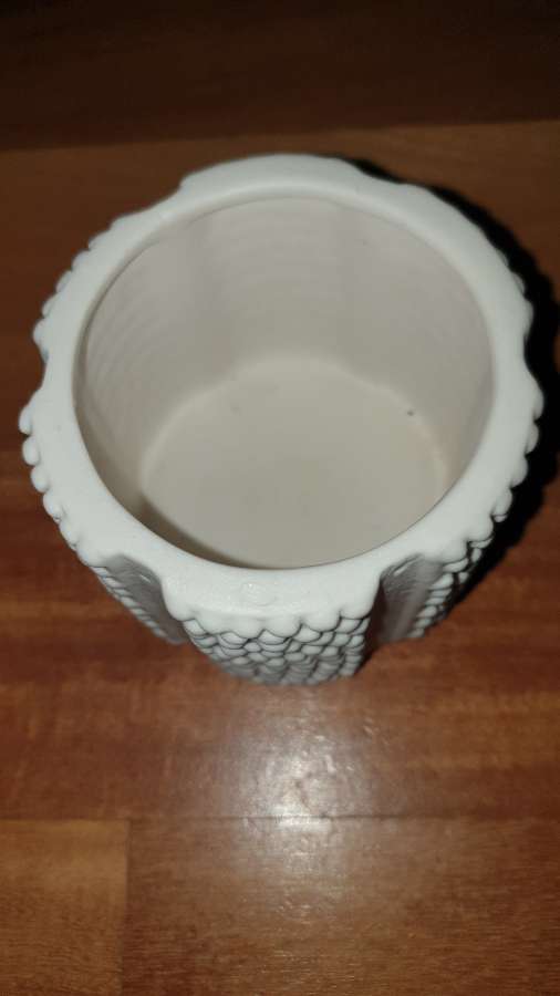 Osłonka doniczka ceramiczna biała ozdobna  3