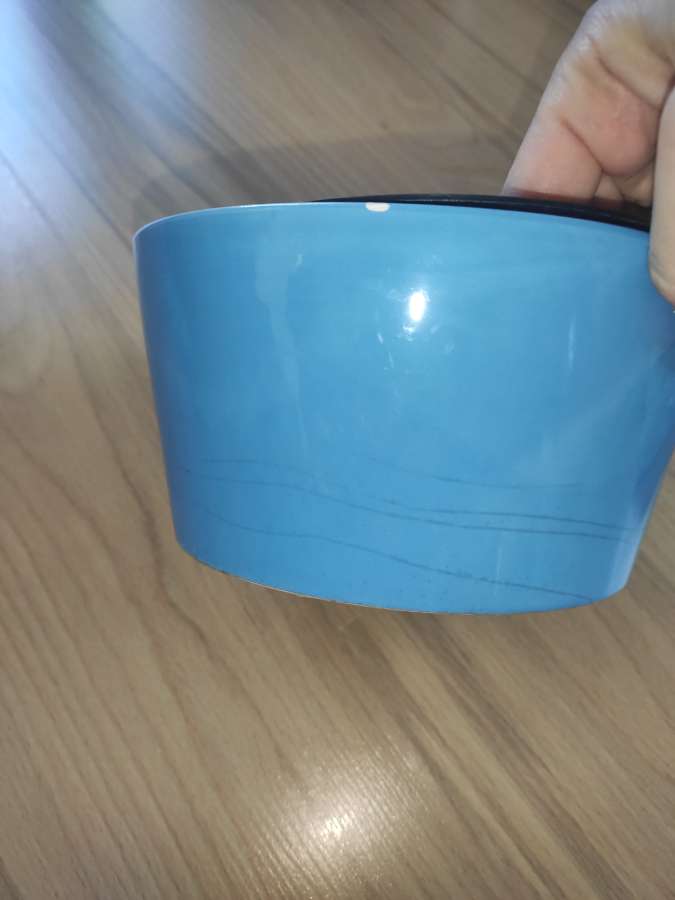 Ceramiczna niebieska osłonka z doniczką 2
