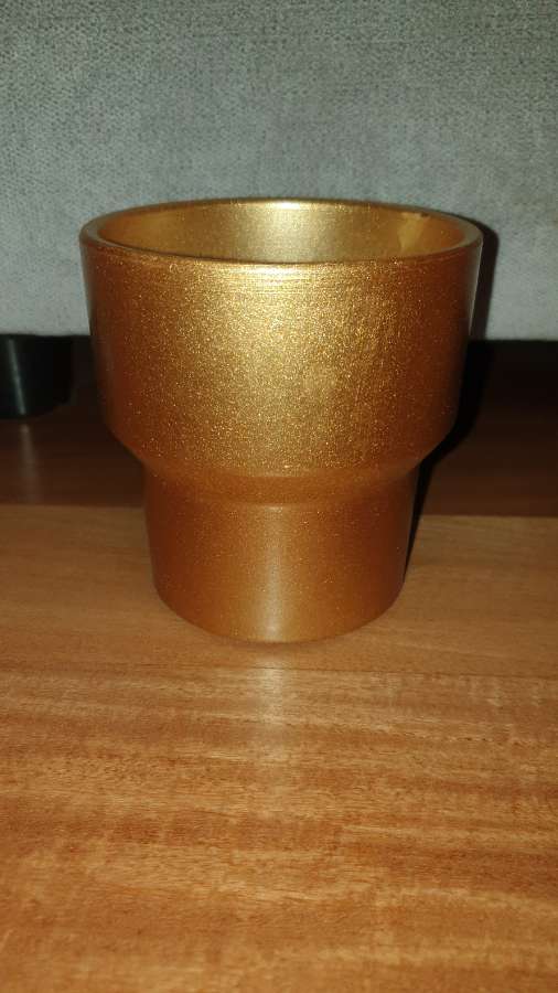 Złota osłonka, doniczka, ceramiczna nowa  2