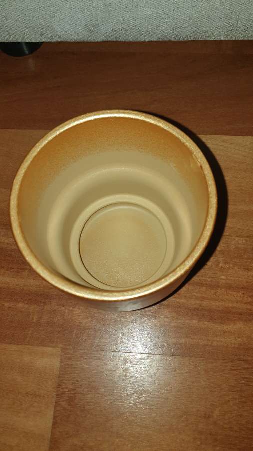 Złota osłonka, doniczka, ceramiczna nowa  3