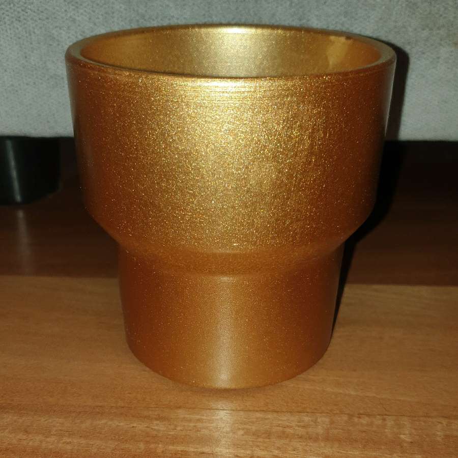 Złota osłonka, doniczka, ceramiczna nowa 