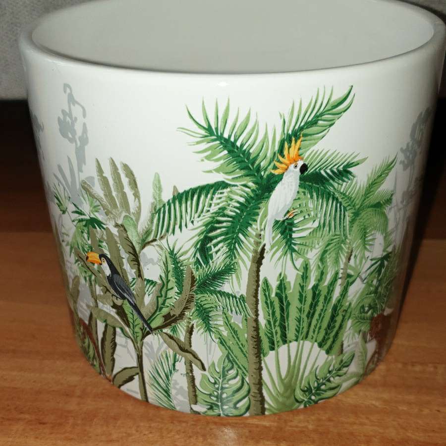 Osłonka doniczka ceramiczna dzika dżungla