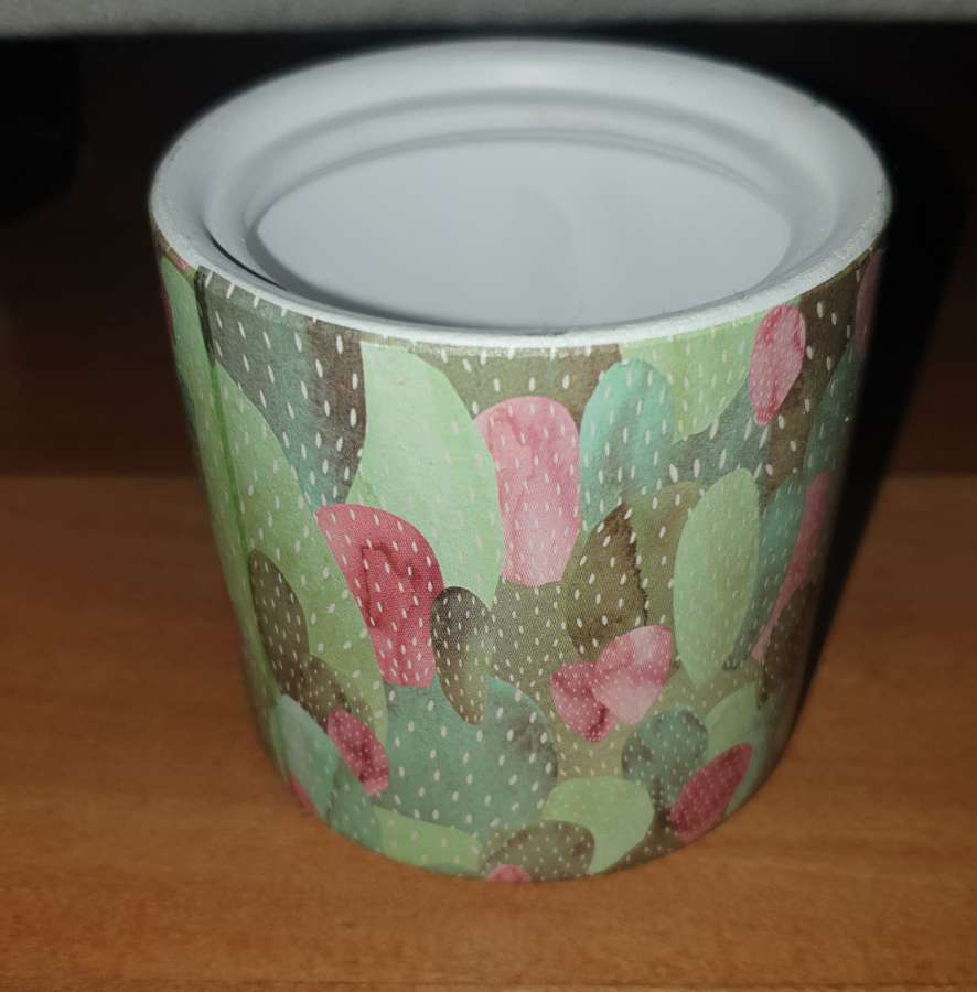 Osłonka, doniczka ceramiczna z kaktusami 2
