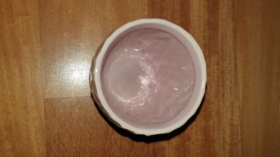 Osłonka, doniczka ceramiczna  jasnoróżowa w kwiaty, nowa 3